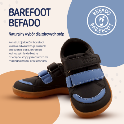 Детски боси обувки Befado Casual 004XY003, Сини