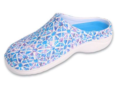 Ортопедично сабо с подвижна стелка Dr Orto Med 154D106, Бяло със синьо