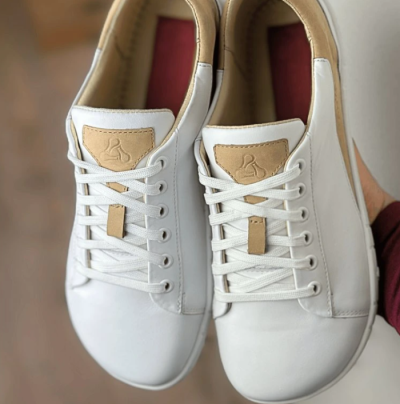 Боси сникърси Antal Barefoot Magnifique - бeли с бежово