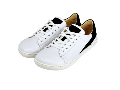 Боси сникърси Antal Barefoot Magnifique - бели с черно