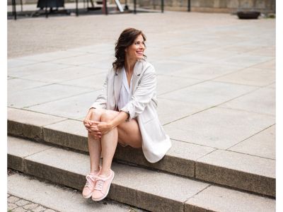 Боси сникърси Antal Barefoot Amada - прасковено-розово