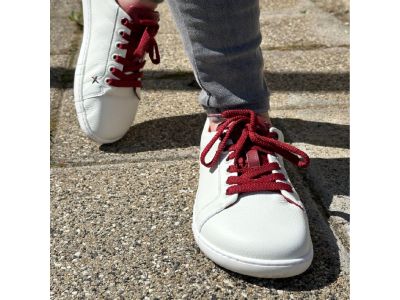 Боси сникърси Antal Barefoot Camino - бели с червено