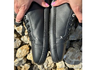 Боси сникърси Antal Barefoot Camino - черно с бяло 