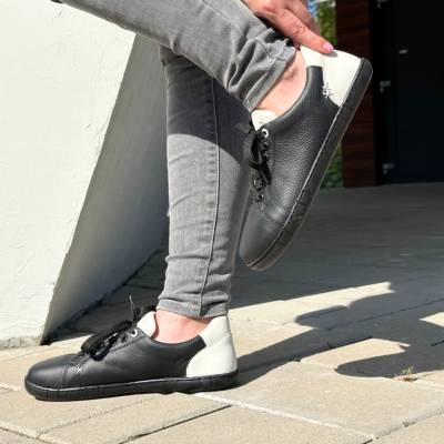 Боси сникърси Antal Barefoot Camino - черно с бяло 