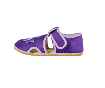 Детски боси пантофи Antal Rascal Unicorn Violet
