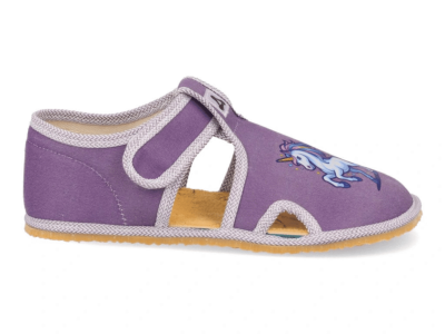 Детски боси пантофи Antal Rascal Unicorn Violet
