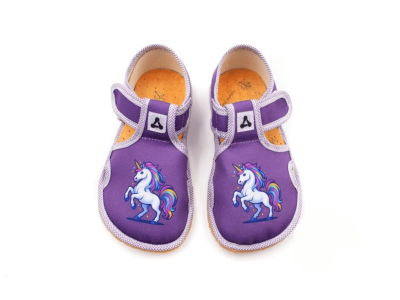 Детски боси пантофи Antal Rascal Unicorn Violet