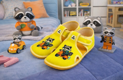Детски боси пантофи Antal Rascal Raccoon