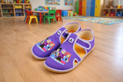 Детски боси пантофи Antal Rascal K-pop Violet