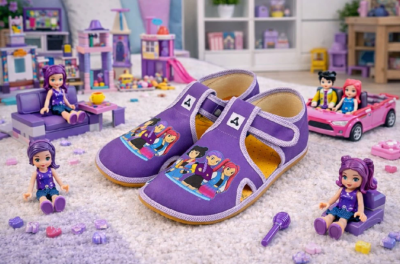 Детски боси пантофи Antal Rascal K-pop Violet