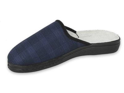 Мъжки домашни чехли за широк крак Dr Orto 132M015, Синьо каре