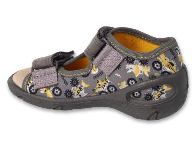 Befado Sunny 063P012 Бебешки сандали с кожена стелка, Сиви