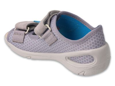 Befado Sunny 065X180 Бебешки сандали с кожена стелка, Светлосиви