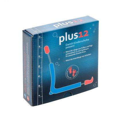Plus12 – Уред за измерване на крак и обувки с +12 мм запас