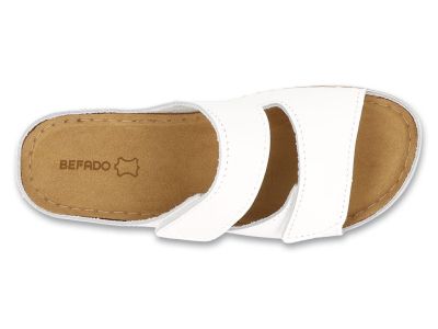 Дамски ортопедични чехли Befado Home & Go 158D307, Бели