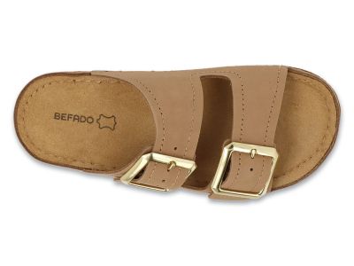 Дамски ортопедични чехли Befado Home & Go 158D301, Бежови