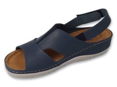 Дамски анатомични сандали от естествена кожа, Dr Orto 158D263, Тъмносини