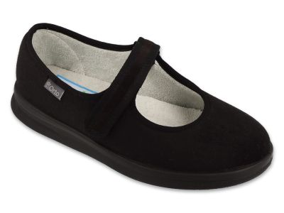  Dr Orto 562D002 Дамски обувки с каишка за широк крак, Черни