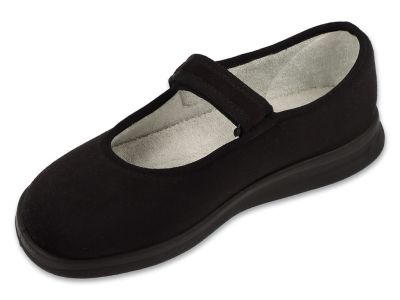  Dr Orto 562D002 Дамски обувки с каишка за широк крак, Черни