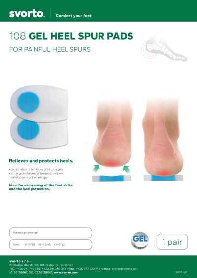 Гел подложки за пета Svorto Gel heel spur pads