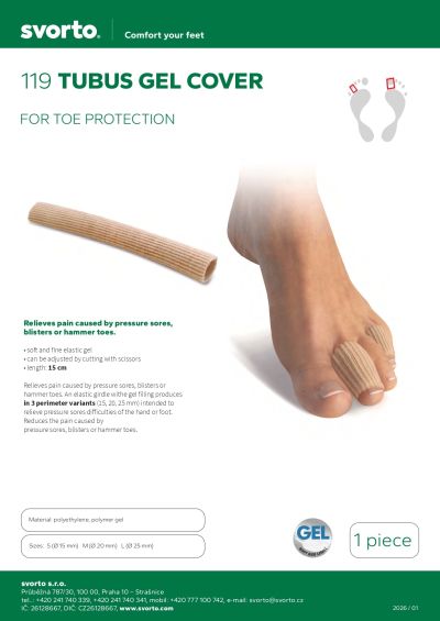 Гел протектор за пръсти Svorto Tubus gel cover
