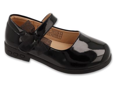Лачени детски обувки с кожена стелка Befado 171X007, Черни 