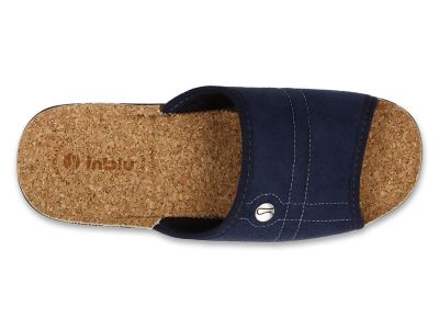 Луксозни домашни чехли с коркова стелка Inblu 155M027, Сини