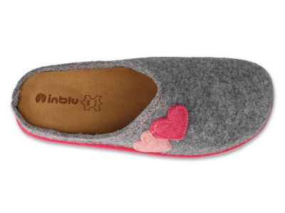 Луксозни дамски чехли с анатомична кожена стелка Inblu 155D133, Сиви