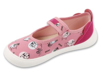  Befado Боси детски балерини с аромат на дъвка и розов принт на котенца