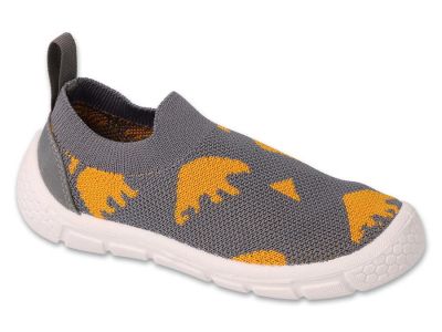 Befado Honey 102X004 Детски пантофи slip-on cut, Сиви с динозаври