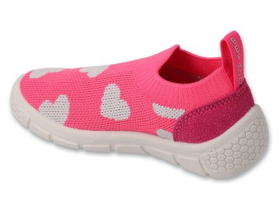 Befado Honey 102X019 Детски пантофи slip-on cut, Розови със  сърчица