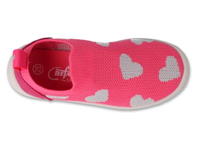 Befado Honey 102X019 Детски пантофи slip-on cut, Розови със  сърчица
