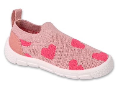 Befado Honey 102X018 Детски пантофи slip-on cut, Розови със  сърчица