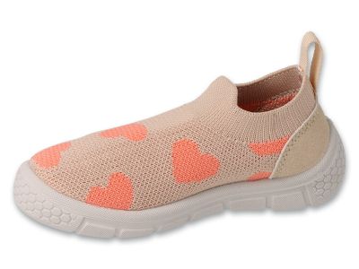 Befado Honey 102X022 Детски пантофи slip-on cut, Бежови със сърчица