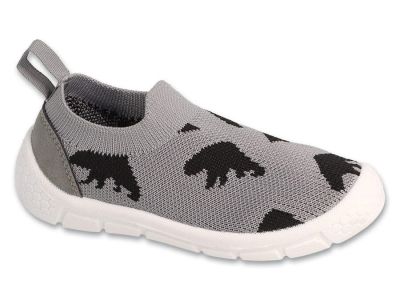 Befado Honey 102X005 Детски пантофи slip-on cut, Сиви с динозаври
