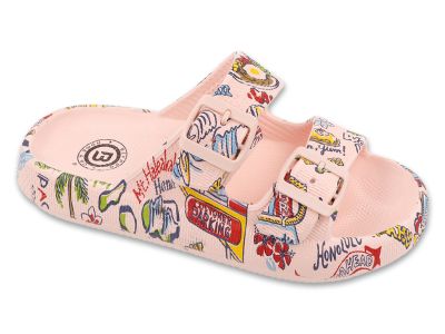 Дамски джапанки с катарами Befado Home&Go 153D007 - розови 