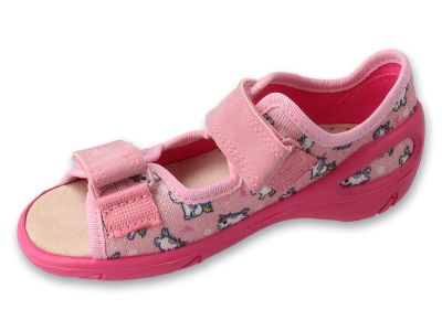 Befado Sunny 063X019 Детски сандали с кожена стелка, Розови