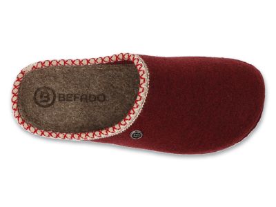 Дамски анатомични домашни чехли Befado Home & Go от филц – Бордо