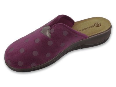 Дамски чехли Befado 135D010 с естествена кожена стелка – бордо