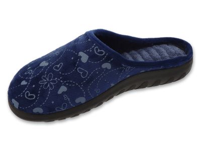  Дамски домашни чехли Befado Home & Go 155D239 – тъмносини с мека релефна стелка