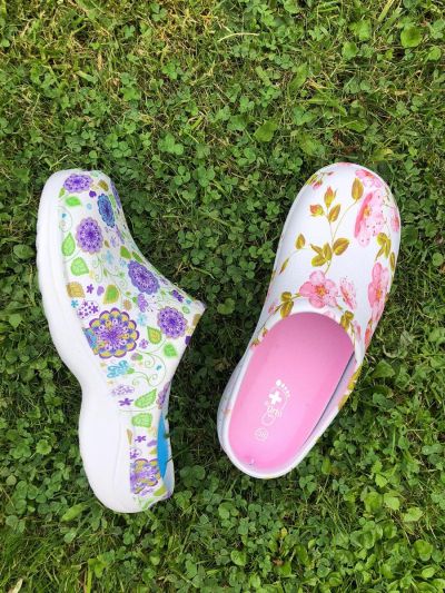 Ортопедично сабо с подвижна стелка Dr Orto Med 154D101, Бяло с розово