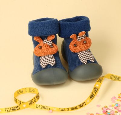 Бебешки боси обувки Befado 002P030, Сини със зайче