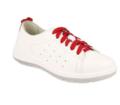 Ортопедични спортни обувки с връзки Dr Orto Casual 156D008, Бели с червен0