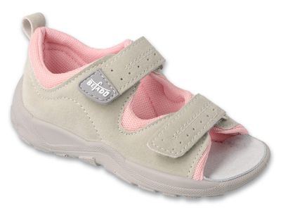 Бебешки сандали за момиче Befaodo Fly, Сиви с розово