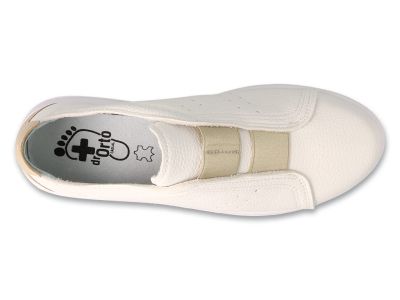 Ортопедични спортни обувки без връзки Dr Orto Casual 156D027, Бели със златисто