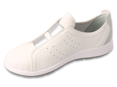 Ортопедични спортни обувки без връзки Dr Orto Casual 156D026, Бели със сребристо
