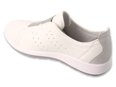 Ортопедични спортни обувки без връзки Dr Orto Casual 156D026, Бели със сребристо