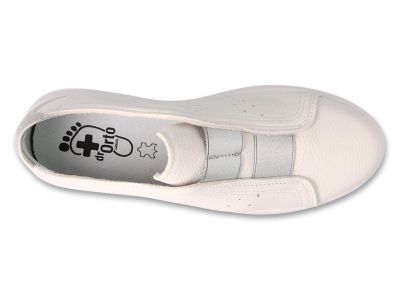 Ортопедични спортни обувки без връзки Dr Orto Casual 156D026, Бели със сребристо