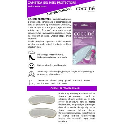 Гел протектори за пета Coccinè Gel heel protectors, Безцветни