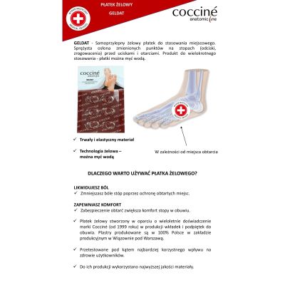 Cамозалепващи гел пластири за мазоли Coccinè Geldat, 6 бр.